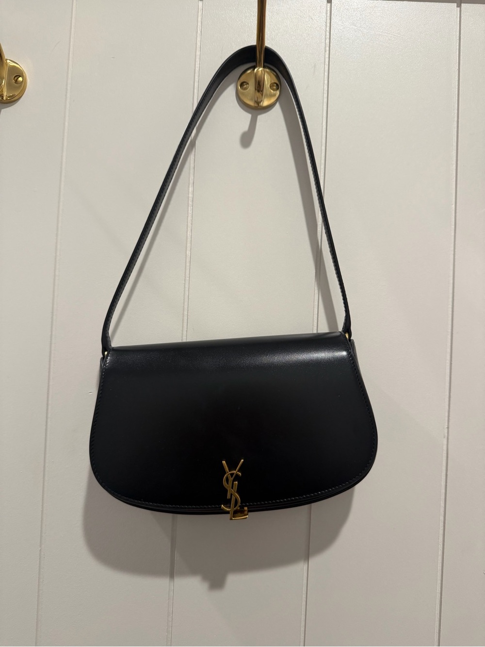 Saint Laurent mini Voltaire Black Leather Shoulder Bag - Picture 2 of 8